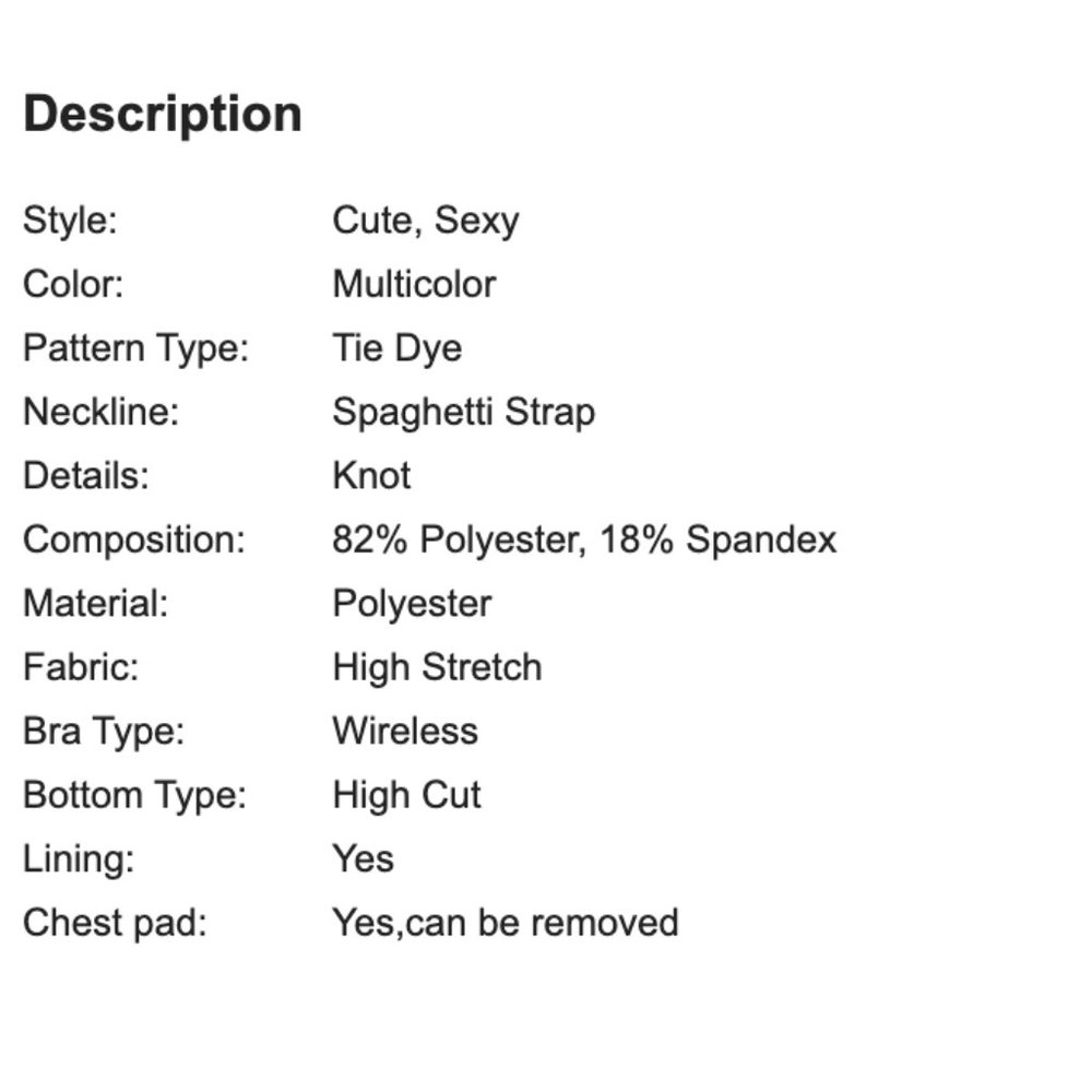 🏝 Tie Dye Knot High Leg Bikini - Picture 3 of 4